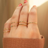 Inelul unisex Maxi Essential din aur roz 14K